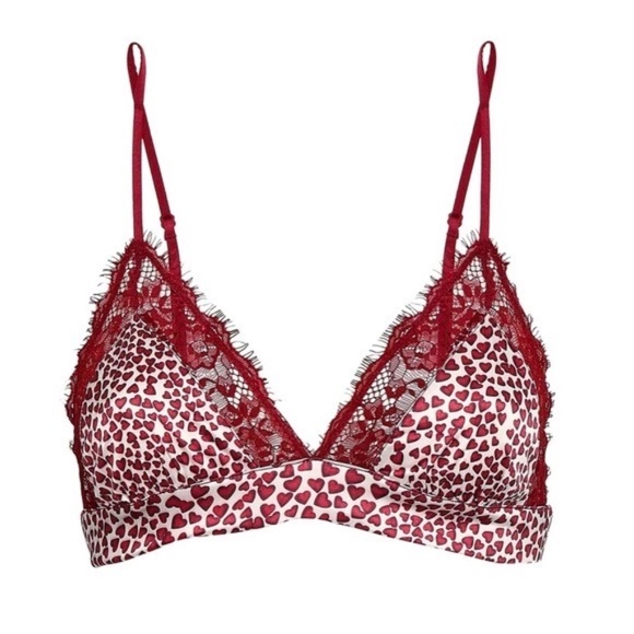 ANINE Bing Holly Heart Silk Bralette - Picture 1 of 11